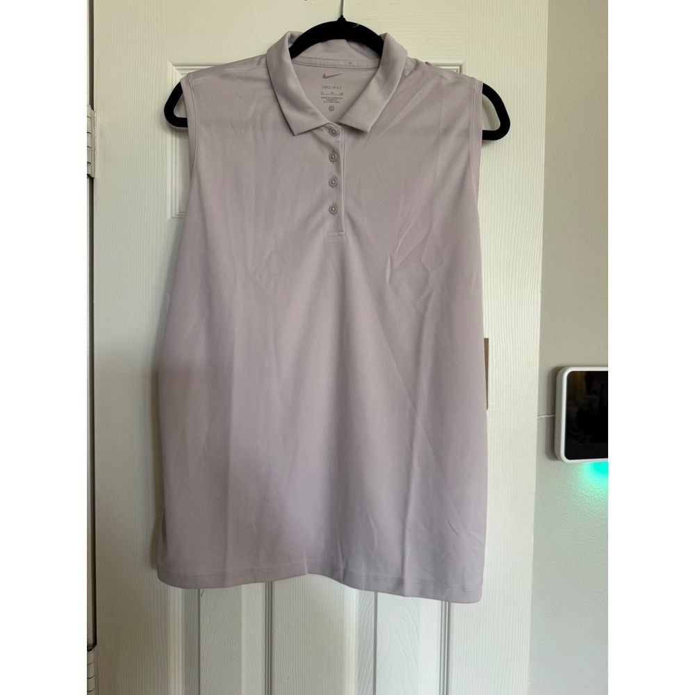 Nike Golf Dri-FIT Victory Sleeveless Polo Shirt light tantan